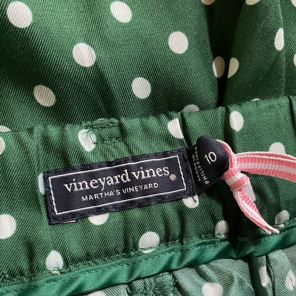 Vineyard Vines luxe Hunter Green Polka Dot pants, 10 - Picture 6 of 7
